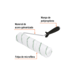 Rodillo para pintar 9" x 3/8" microfibra, sup. poco rugosas - Imagen 2
