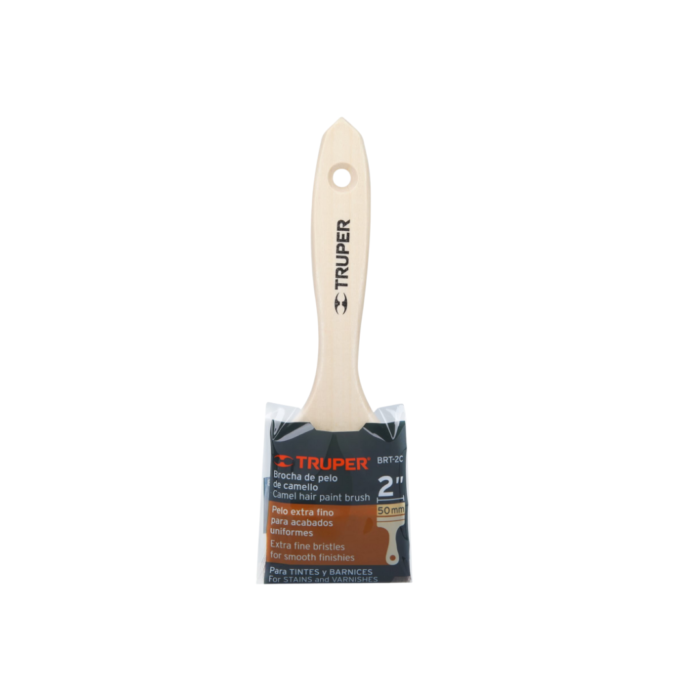 Brocha pelo de camello, mango de madera, 2" - Imagen 2