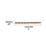 Broca BCT-3/8X6-B para Rotomartillo, Punta de Carburo Truper