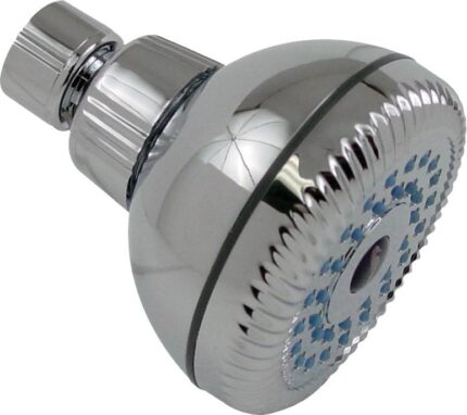 Regadera RUGO Artic redonda cromada antisarro de 3 pulgadas