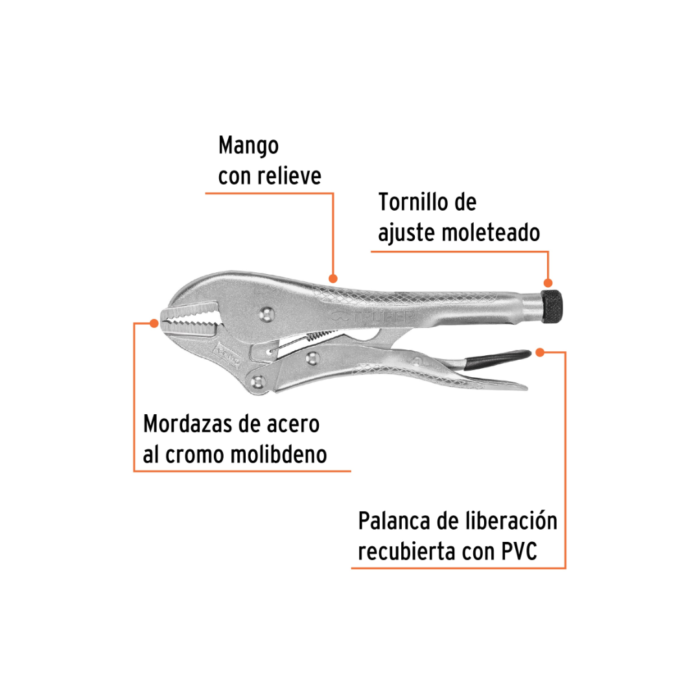 Pinza de presión 10" mordaza recta, Truper 17424 - Imagen 3
