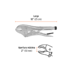 Pinza de presión 10" mordaza recta, Truper 17424 - Imagen 4