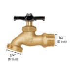 Llave de latón de 1/2" para manguera, Pretul - Image 2