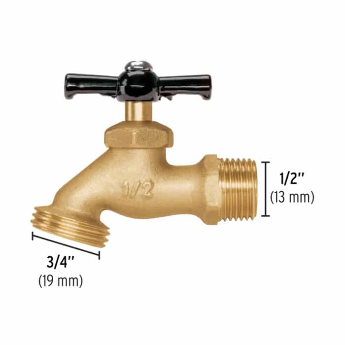 Llave de latón de 1/2" para manguera, Pretul - Image 2