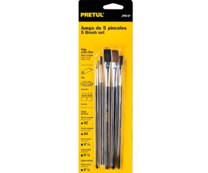 Pinceles con 5 piezas Pretul