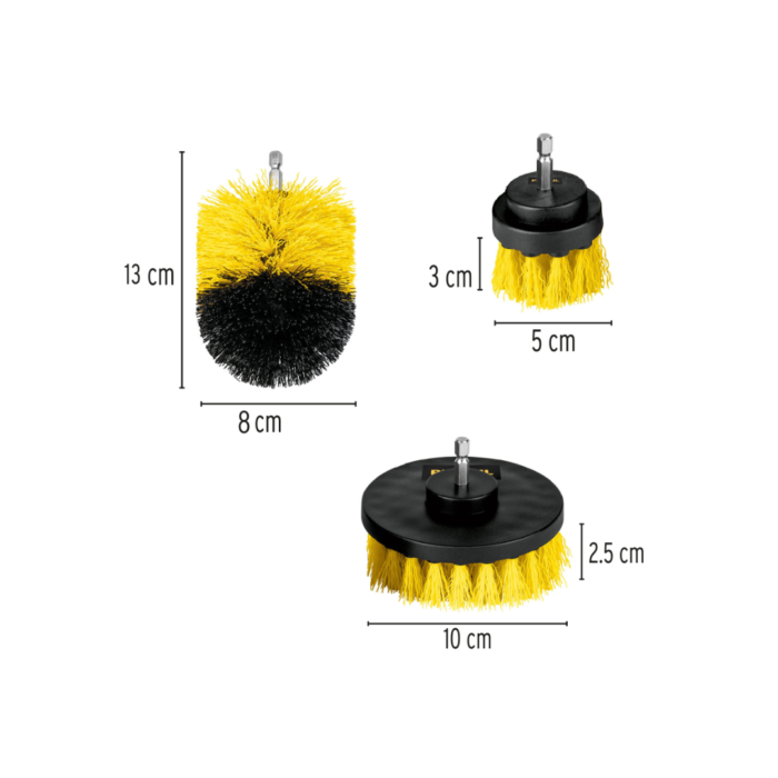 Juego de 3 cepillos multisusos para taladro - Imagen 2