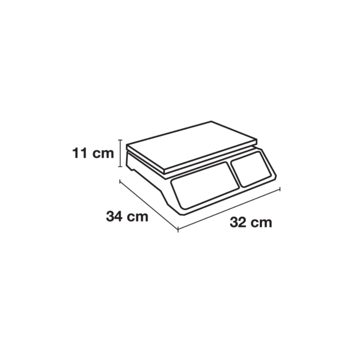 Báscula capacidad 40 kg electrónica multifunciones, Pretul