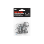 Bolsa con 10 abrazaderas mini, reforzadas # 4, 3/8 - 5/8"