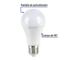 Lámpara LED bulbo A19 12 W luz cálida, Volteck - Imagen 3