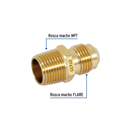 Niple para gas 3/8x3/8, Foset
