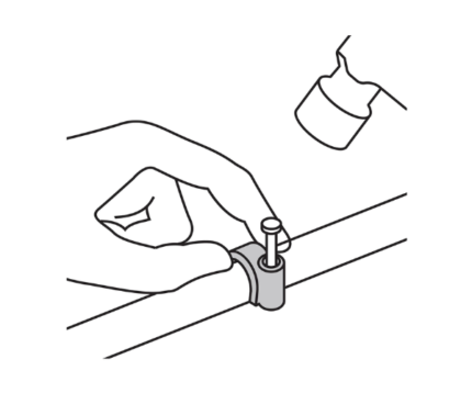 Grapa blanca para cables redondo #8, Volteck