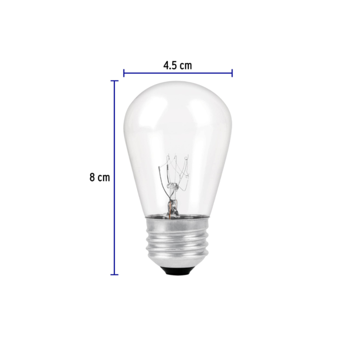 Lámpara incandescente S14 11 W luz cálida - Imagen 2