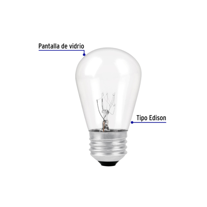 Lámpara incandescente S14 11 W luz cálida - Imagen 3