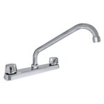 Mezcladora cromada para fregadero con cuello tipo ganso Anbec MEZF8011