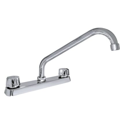 Mezcladora cromada para fregadero con cuello tipo ganso Anbec MEZF8011