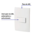 Placa armada con interruptor escalera, línea Oslo, blanco - Imagen 2