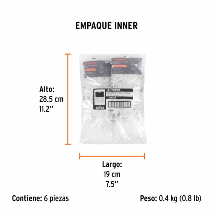 Separadores de 3 mm de losetas, TRUPER - Imagen 4