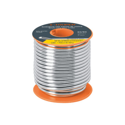 Soldadura 50/50 con núcleo de resina para tubería hidráulica Truper de 450 g
