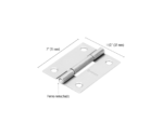 Bisagra rectangular de 2" x 1 1/2" de acero pulido, Hermex - Imagen 2