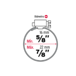 Abrazadera sin fin reforzada, # 8, 5/8 - 7/8" 44234 - Imagen 2