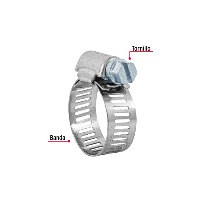 Bolsa c/10 abrazaderas sin fin reforzadas # 8, 5/8 - 7/8"