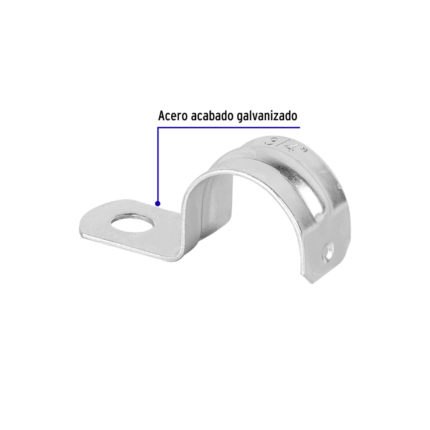 Bolsa con 10 abrazaderas 3/4" tipo uña para tubo, Volteck