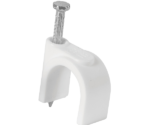 Grapa para cable curva 16mm blanco
