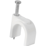 Grapa para cable curva 16mm blanco