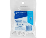Grapa para cable curva 16mm blanco