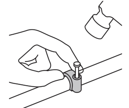 Grapa para cable curva 16mm blanco
