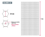 Malla hexagonal con 45 x 1.05 mts