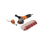 Esmeriladora 4-1/2" 700 W, 11 discos y flexómetro Truper 101526