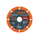 Disco de diamante, 4-1/2" corte metal truper