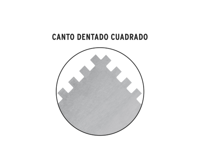 Llana mango madera canto dentado cuadrado - Imagen 3