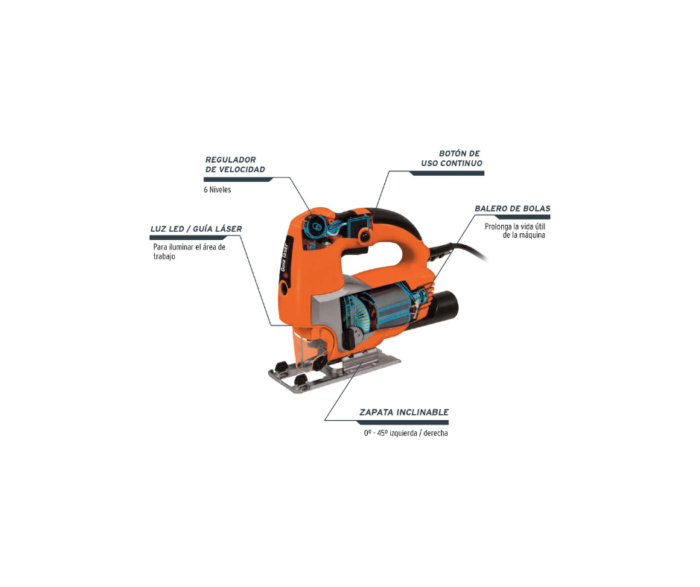 Sierra caladora, profesional, 710 W - Imagen 2