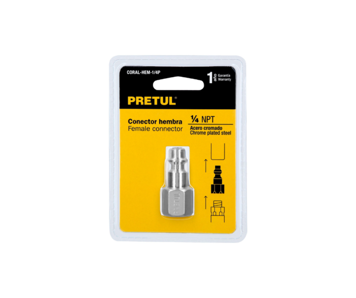 Conector rápido tipo M cuerda 1/4 NPT, hembra Pretul 27022 - Imagen 2