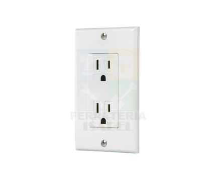 Placa armada contacto dúplex, 2 polos + tierra Classic