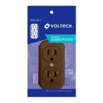 Contacto de sobreponer dúplex, 2 polos+ tierra, café Volteck 46115 - Imagen 2