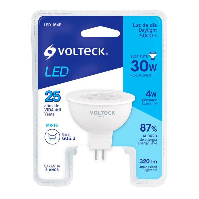 Lámpara de LED, MR16, 127V, 4 W, luz de día - Imagen 2