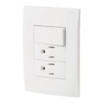 Placa armada 2 contactos e interruptor Volteck