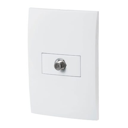 Placa armada con entrada TV, línea Oslo, color blanco COD 46499