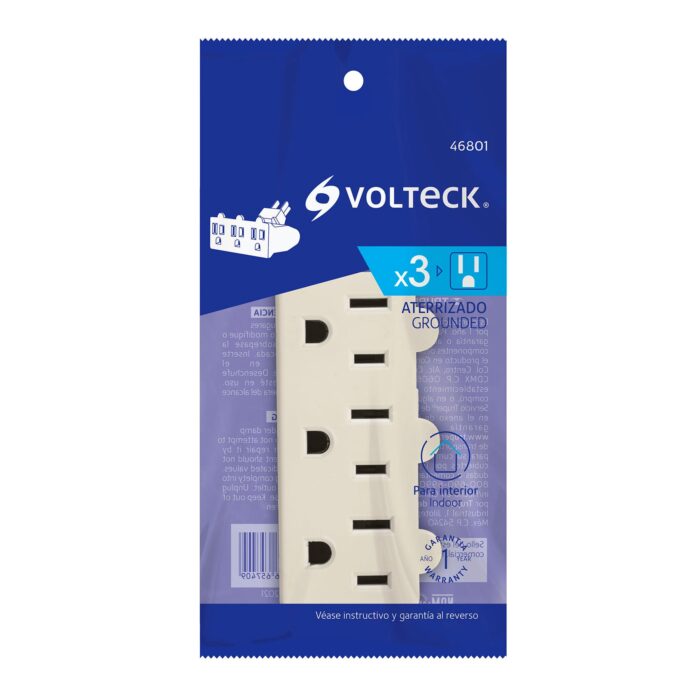 Multicontacto triple aterrizado tipo bisagra - Imagen 2