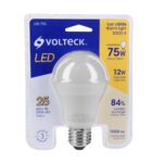 Lámpara LED bulbo A19 12 W luz cálida, Volteck - Imagen 4