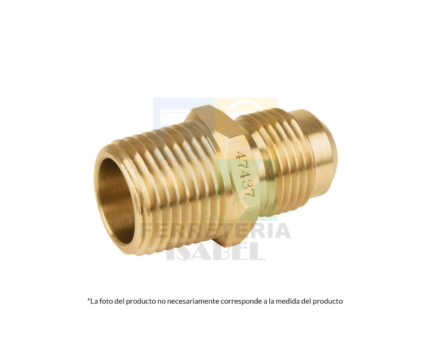 Niple terminal de latón, 3/8" X 1/4"