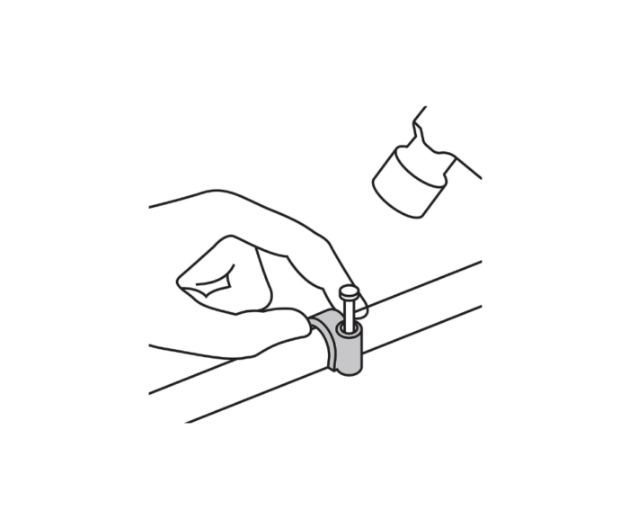 Grapa para cable redondo, 5 mm, blanca, bolsa con 20 piezas - Imagen 2