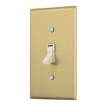 Placa armada interruptor sencillo línea Standard aluminio Volteck 48497