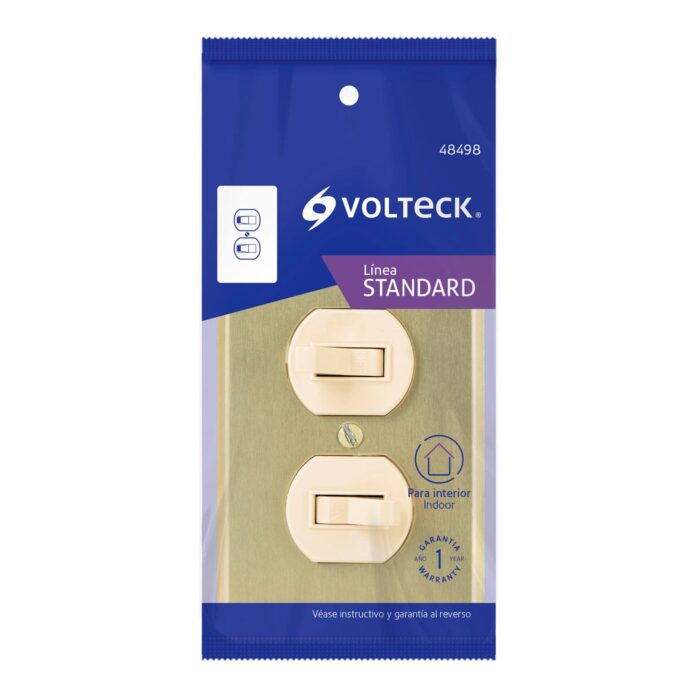 Placa armada 2 interruptor sencillo, Standard - Imagen 2