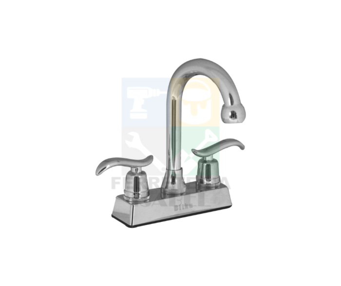 Mezcladora cromada tipo bar para lavabo con cuello tipo ganso y 1/4 de vuelta, Bitka - Image 3