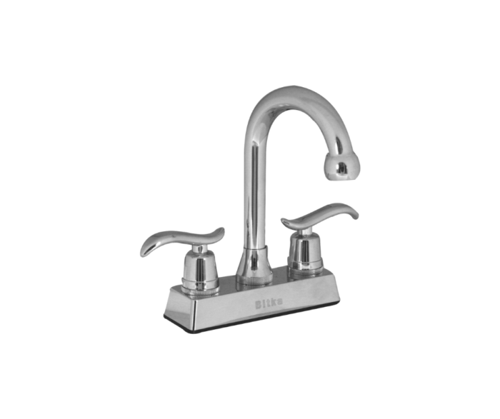 Mezcladora cromada para lavabo con cuello tipo bastón y vuelta completa, Bitka - Image 3