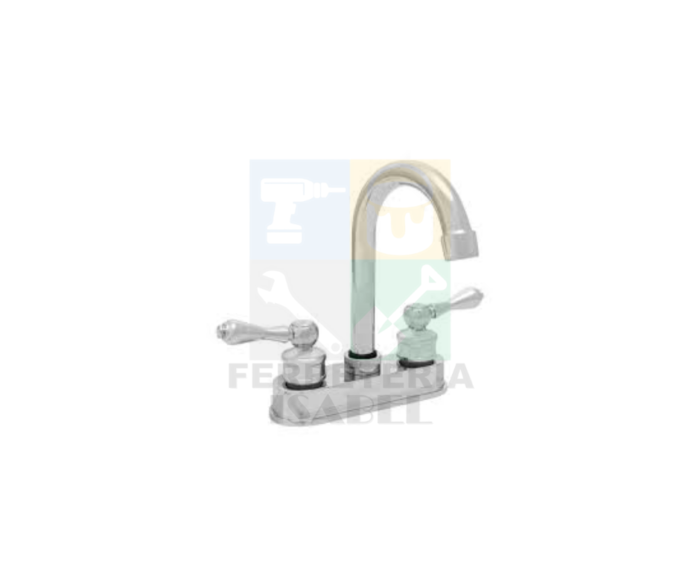 Mezcladora cromada para lavabo con cuello tipo bastón y vuelta completa, Bitka - Image 2